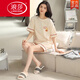 LangSha 2025 pajamas for women in summer pure cotton shorts shorts thin summer cute and sweet can be worn outside home clothing set YX-7511 9856 M [recommended 80-100Jin [Jin equals 0.5 kg] wear]