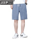 JEEP SPIRIT summer five-point pants men's thin ice silk denim shorts straight-leg trendy breathable cool feeling thin Tiansi casual mid-sized pants 1049 black M (90-105Jin[Jin equals 0.5 kg])