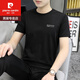 
Pierre cardin ice silk short-sleeved T-shirt for men 2025 new summer thin T-shirt summer casual trendy brand large-size men's top 1423 black M 100Jin [Jin equals 0.5 kg]-110Jin [Jin equals 0.5 kg]