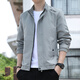 GTYUWVG spring and autumn men's thin coat men 2023 new stand-up collar jacket trendy and versatile casual windbreaker jacket men 686 [Bean green] L [Suggested 95-110Jin [Jin equals about 0.5 kg]]