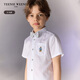 Teenie Weenie Kids 25-year-old boys' classic simple style basic short-sleeved shirt off-white 110 cm