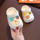 
Tiaodegao Children's hole shoes Children's slippers Summer boys and girls cartoon cute Baotou hole shoes Baby sandals Hole shoes - white - size 20-21 size 13CM