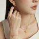 Chow Tai Fook Bow-Tie Gold Collar Collar para mujeres Cadena de oro (Costo laboral: 420 min) EOF1387 40 cm de oro completo aproximadamente 3.70 g