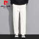 Pierre Cardin Pantalones rectos para hombres Marca de moda de primavera y verano Pantalones de algodón rectos sueltos Boy Pantalones versátiles y pantalones casuales 6628 Caki + 6628 gris claro M [95-115Jin [Jin equivale a 0.5 kg]]