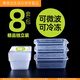 XMSJ reinforced large-capacity disposable packaging box rectangular extra large thickened 2000 meal packaging fresh-keeping lunch box household high-quality square H2000 type (48 sets total 6 packs) large
