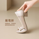 Couche de tête zhr chaussures célibataires de vache pour les femmes commut la bouche peu profonde talons épais pour les femmes, chaussures en cuir de bouche de poisson classiques km50e beige 37