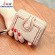 Kangaroo 2025 new European and American fashion small wallet short women's multi-card card bag women's cowhide wallet coupon wallet trendy CX-256 red