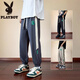 
Playboy (PLAYBOY) summer thin ice silk pants boy junior high school students loose straight casual trousers teenagers big children's sports pants KB-K9901-1 gray M 75 to 105 Jin [Jin equals 0.5 kg]