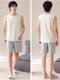 Chaleco de yalu pijamas al algodón puro de algodón puro de verano chaleco de mangas de verano para ropa de verano para ropa deportiva de verano afuera nswr-dark gris 13657 l hombres [recomendado 95-125Jin [Jin equivale a 0,5 kg]]]
