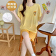 CamalgOri ice silk pajamas short sleeves with chest pads modal women's summer bear cute girl's home clothing code casual home clothing high quality 12611 women's M size (70-95 Jin [Jin equals 0.5 kg]) equal size