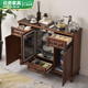 Pupan Wasserspender Tea Bar Machine Haus Vollautomatisch intelligenter Teeschrank mit Desinfektion 2023 neues massives Holzlicht Luxus integrierter Schrank Hauptbild Modell 6626 Walnussband Desinfektion