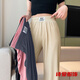 Dongjing Bingsi Pantalones de pierna ancha para mujeres en verano Pantalones de pierna recta para pantalones de nicho pequeños Versátil