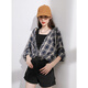 Sancai 2025 spring new plaid shirt loose mid-length shirt cardigan lapel casual retro M