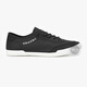 Walker Shop canvas shoes for men's one foot pedal [comfortable and breathable fabric] light and casual trendy Korean style cloth shoes black and white 42