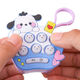 Drücken Sie und drücken Sie die Lebet Ghost Mouse Keychain Children's Mini Handheld Game Machine, um Spielzeugstudent für Bleistift Cartoon Ghost Mouse-5-Pack zu entpacken