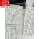 Langsha Drei-teilige Pyjamas für Frauen im Sommer 2025 Neues dünner Stil niedliche Cartoon Frühling und Herbst Frauenwolke Baumwoll-Zweiteiler 9921# Wolken Baumwoll-Drei-teilige Set M [3-mal weicher als gewöhnlicher Stoff]