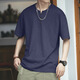 JEEP SPIRIT genuine Jeep high-end short-sleeved men's Japanese retro T-shirt for men Henry neck bamboo joint cotton summer versatile top for men BN307 royal blue T-shirt XL code suitable for 145-160Jin [Jin equals 0.5 kg]
