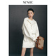 SUSHE Nian Yunshang Sports Tennis Wear Hooded Sweatshirt Elastic Waist Big Pocket A-Line Skirt Suit Jianshui White-Top M