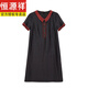 Hengyuanxiang Hangzhou Seidenkleid für Frauen im Sommer neuer kurzärmeliger loser schlanker Duftwolke Ya Retro Mutter Mulberry Seidenrock 6625d rot 100% Mulberry Seiden XL 111-120jin [Jin gleich 0,5 kg]