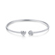 Mengjinyuan Platinum Bracelet PT950 Platinum Love Bracelet Carved Open Bracelet Birthday Gift for Girlfriend Open Bracelet - About 6.85g