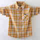 Arctic velvet children's clothing, boys' shirts, spring thin coats, children's shirts, long-sleeved plaid shirts, boys' tops, HPG-8501 plaid shirt - blue, size 170 (recommended height is about 160cm)