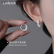 He Jiagong Lao Phoenix 999 Pure Silver Wrap Pearl Sterling Silver Earrings Women's Niche Ear Hole Earrings Earrings Earrings Earrings Earrings
