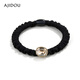 AJIDOU Ajidou hair band birthday gift, fashionable, simple and versatile, imitation crystal black hair band for girlfriend, for wife, champagne color + black 1 piece