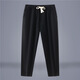 Coton aclosmil et pantalon décontracté en lin pour hommes, pieds attachés de grande taille, pantalon recadré, pantalon large en lin lâche en été, pantalon harem de style chinois, hommes, k800 kaki m