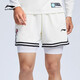 Li Ning Sports Shorts Men's 2025 New CBA American Basketball Pants Training Loose Quick Dry Breathable Cropped Pants CBA2-in-1 Sports Shorts AKSU675-1 XL
