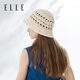 ELLE可爱手工编织女花朵镂空帽子女拍照百搭渔夫帽遮阳礼物