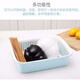 An Junsheng large vegetable washing blue double-layer drain basket fruit basket kitchen household rectangular drain basin plastic bowl and chopsticks drain basket green 34*26*9 cm double layer