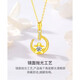 RSRDDY old Phoenix Gold Store same style 999 zirconium necklace women's pendant new year color gold clavicle chain 18k gold only love necklace
