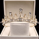Huaiyin Crown Girl 18. Geburtstag Super Fee Braut Kopfschmuck barock koreanische Hochzeitskronmädchen Einfache Atmosphärische Prinzessin Goldene Krone