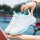 
Women's shoes for spring mesh breathable sports shoes for students running shoes for girls jump rope shoes lightweight soft sole tide Anta mesh breathable ZH6636 gray grass green 35