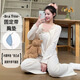 COLORFUL GEMS三件套吊带睡衣女长袖棉质家居服2025甜美性感 smf-A681豆粉 170 M