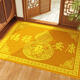 CLCEY golden Feng Shui entrance door floor mat entrance entrance entrance entrance dust removal shoe replacement foot pads dirt-resistant carpet Fulu Baifu Guzhen-brown-12164 160*230cm0 formaldehyde