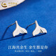 China Gold (CHINA GOLD) PT950 platinum fishtail earrings for women, new style, I will have you for the rest of my life, Valentine's Day birthday gift for girlfriend and wife PT950 platinum fishtail earrings, about 2.5g