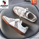 Western Region Camel Spring extra große Größe Herrenschuhe 45 neue deutsche Trainingschuhe 46 Echtes Leder lässig weiße Schuhe 47 Japanische Nischen -Skateboardschuhe 48 9715 Weiß Grau - Kamel Offizielle Marke Offizielle Website Flaggschiff 36