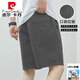 皮尔卡丹（pierre cardin）短裤男款夏季薄款纯棉中裤大码宽松休闲深蓝潮流5分外穿五分裤子 9224深灰 M 【80-斤】