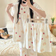 S.SOFEA夏季新款甜美卡通女睡衣三件套可外穿家居服套装 HS  SW761# 185 XXL