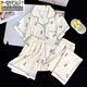 Modal three-piece pajamas for women summer 2025 new Internet celebrity style spring and autumn style cloud cotton short-sleeved short-sleeved trousers home clothes 9913#Yunduo cotton three-piece set M 70-95 Jin Jin is equal to 0.5 kg