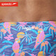 速比涛（Speedo）男士8厘米印花三角泳裤抗氯速干训练款舒适竞速专业游泳裤 蓝色印花 L (36)