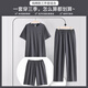 Von Heart Pyjamas Männern Sommer Pure Cotton Short Sleeve Shorts Hosen dreiteilige Sommermänner Pyjamas Home Clothing Set JF 6621 Drei-teilige Set l Männer (Größe 165-175 Gewicht 120-140jin [Jin gleich 0,5 kg]))