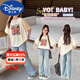 Disney Internet Celebrity Apricot Graffiti reines Baumwollkinder-T-Shirt Kurzärärmelte Sommer mittelgroße Kinder Lose Prinzessinstil Top 3527 Aprikosenfarbe