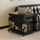 Jiai Mobile Folding Tea Table Cart Household Balcony Tea Car Side Cabinet Multi-function Lifting Sofa Side Table 2025 New Model Accompanying/Retro Black [Can lift and fold]