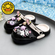 
G.DUCKKIDS Kulomi Girls Slippers 2025 New Summer Children's Two-Weared Cave Shoes Girls Soft Sole Baotou Beach Sandals White 24 -25 Sizes