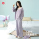 [7a Antibacterial y Mite Anti] Pajamas de primavera para mujeres Pure Cotton Long manga delgada Pure Deseo Conjunto de ropa para el hogar 3E3291 M