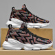 Changxiang Huili Men's Shoes Summer 2025 Nuevo deportes de carreras Leisure Travel Teenager espesor de malla de malla de coco en la suela Hombres RF-AA9909 Negro y rojo 42