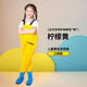 Lugeli children's waders, outdoor water play clothes, catching fish and catching sea, half-length with pockets, wading suspenders, one-piece shoes, waterproof beach, pocket style, yellow size 35, shoe inner length 21.5cm