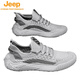 Jeep (Jeep) Chaussures masculines pour l'été respirant 2025 Nouvelles chaussures en maille mince volante pour hommes de travail à l'odeur sportive décontractée pour hommes